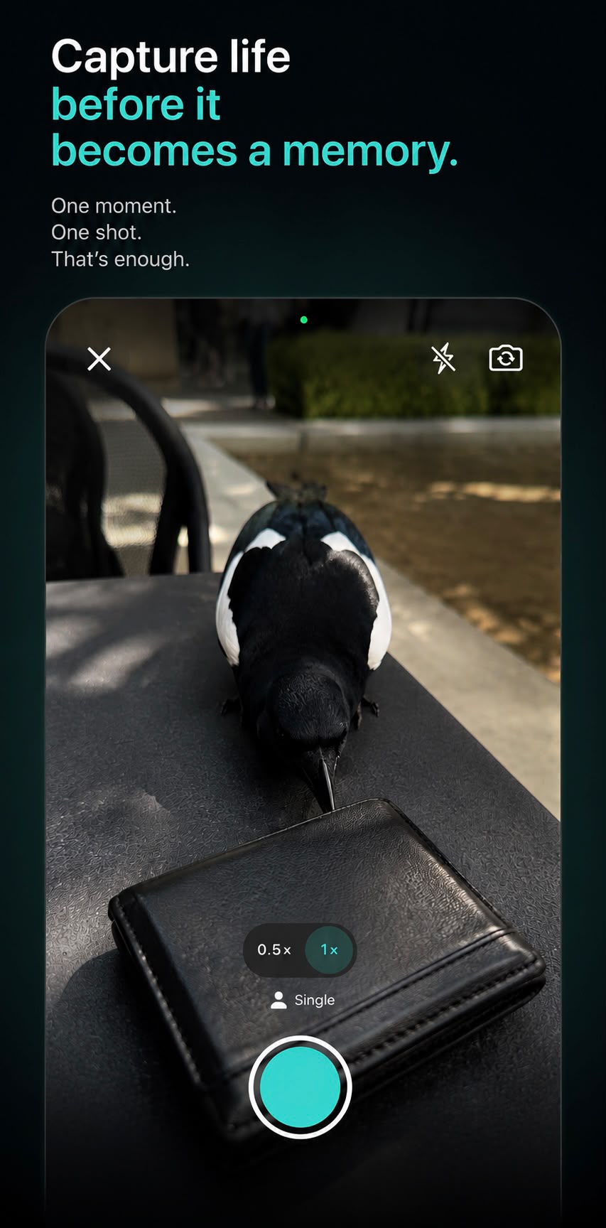 Eylo camera screen — capture life before it becomes a memory