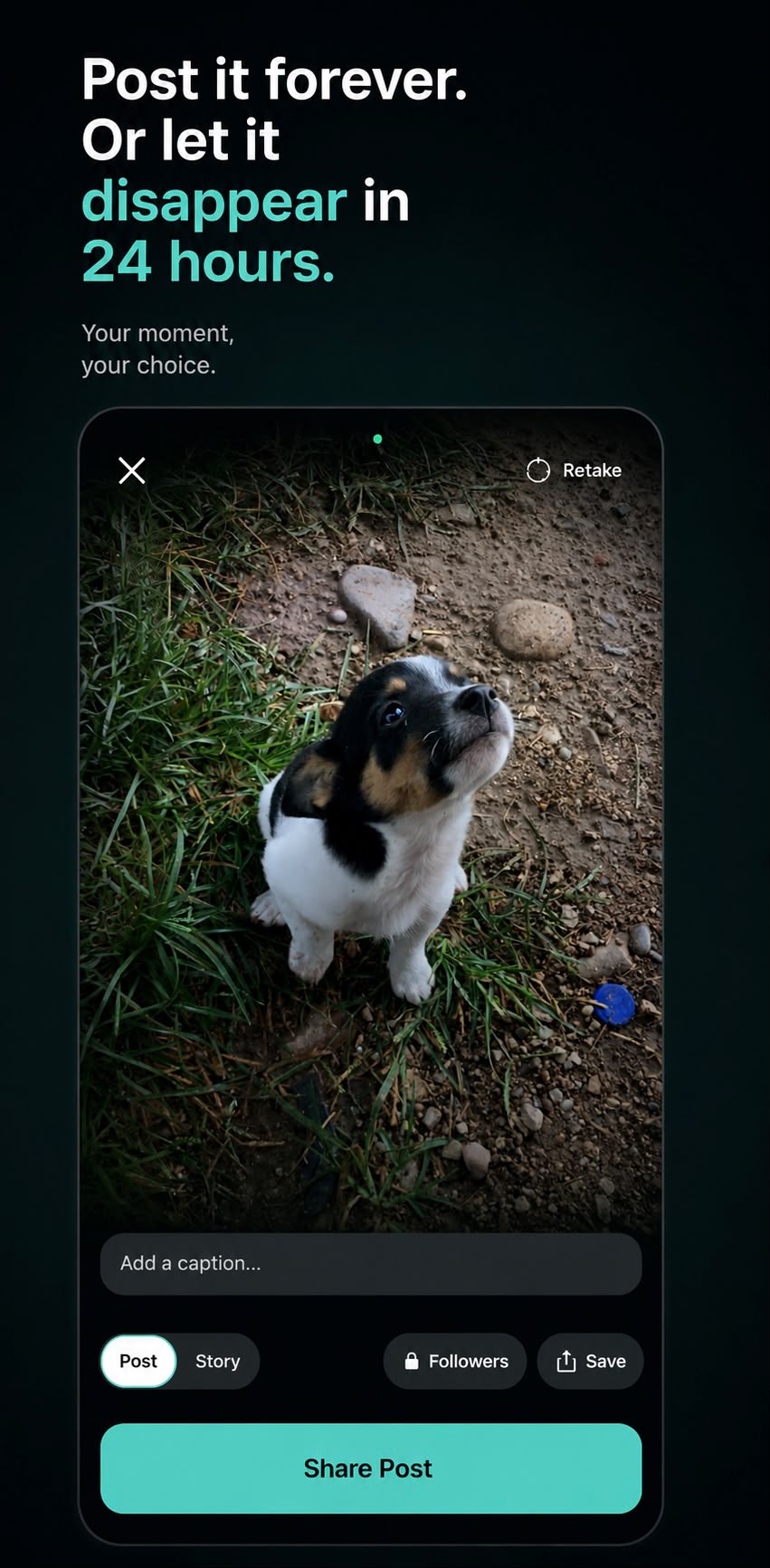 Eylo share screen — post it forever or let it disappear in 24 hours